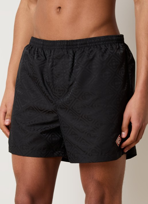 Casablanca Zwemshorts met steekzakken en logoprint - detail 4 zwart