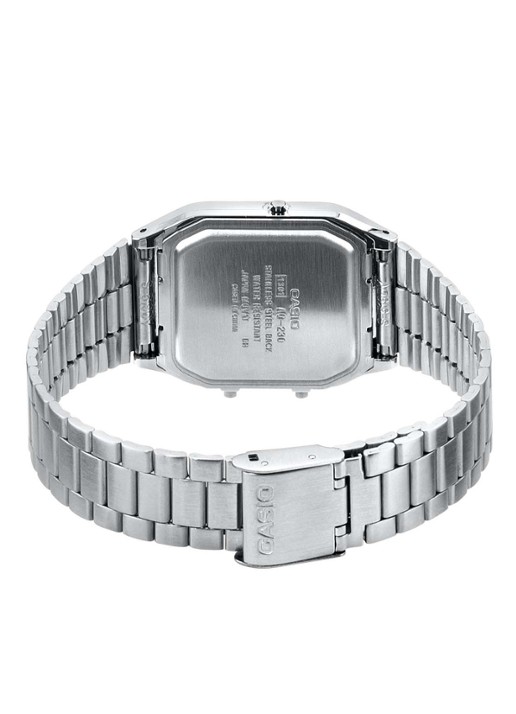 Casio Vintage Edgy horloge AQ-230A-7DMQYES - detail 4 zilver