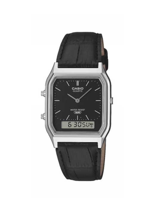 Casio Vintage horloge AQ-230EL-1AEF - voorkant zilver