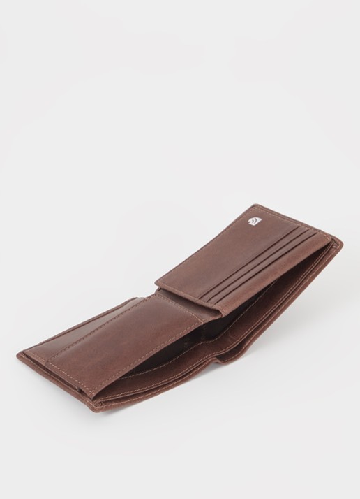 Castelijn & Beerens Billfold van leer - detail donkerbruin