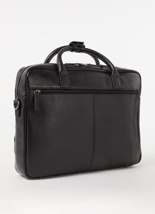 Castelijn & Beerens Carisma businesstas van leer met 15,6 inch laptopvak - achterkant zwart