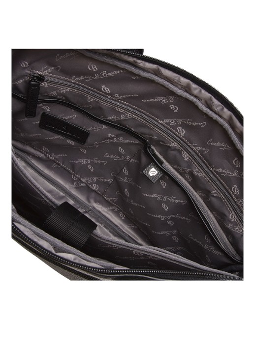 Castelijn & Beerens Chris businesstas van leer met 15,6 inch laptopvak - detail 5 zwart