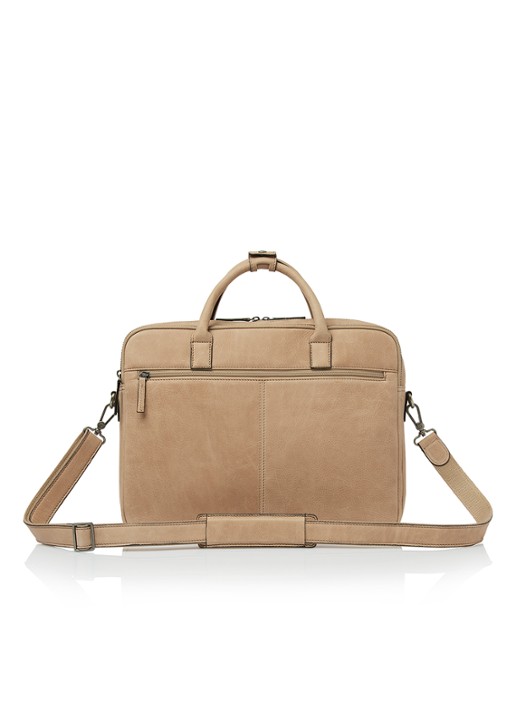 Castelijn & Beerens Clarissa laptoptas met 15 inch laptopvak - detail beige