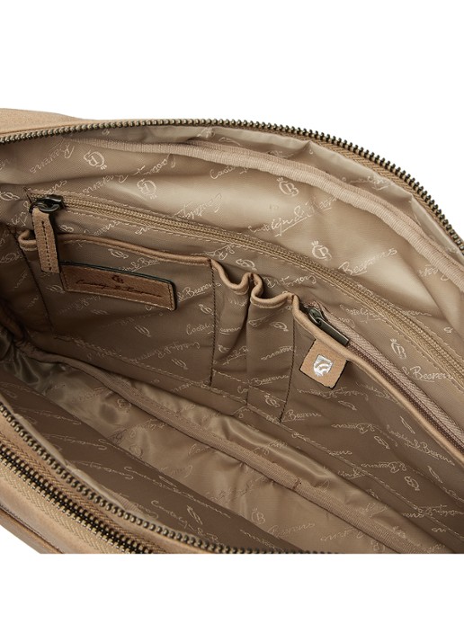 Castelijn & Beerens Clarissa laptoptas met 15 inch laptopvak - detail 5 beige