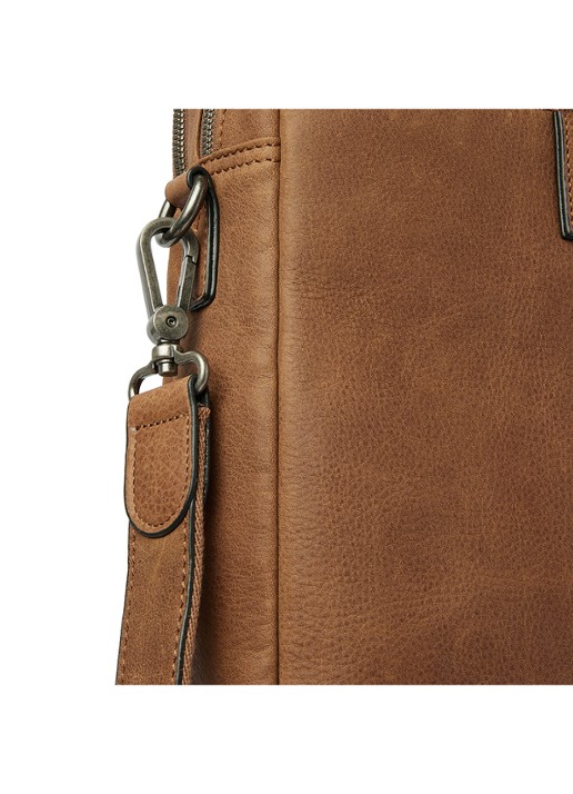 Castelijn & Beerens Clarissa laptoptas met 15 inch laptopvak - detail 3 cognac