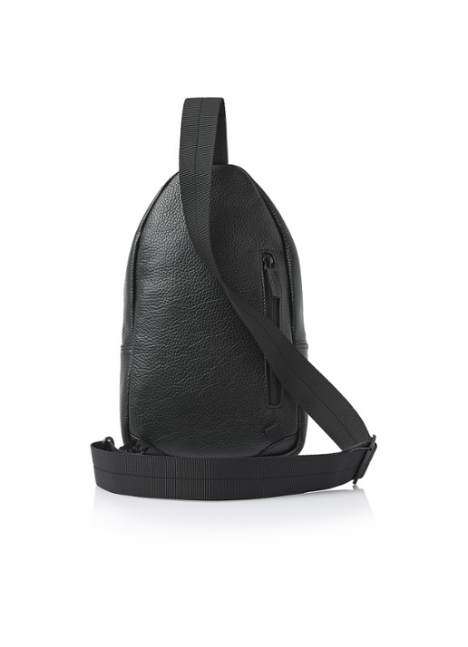 Castelijn & Beerens Crossbodytas van leer - detail 3 zwart