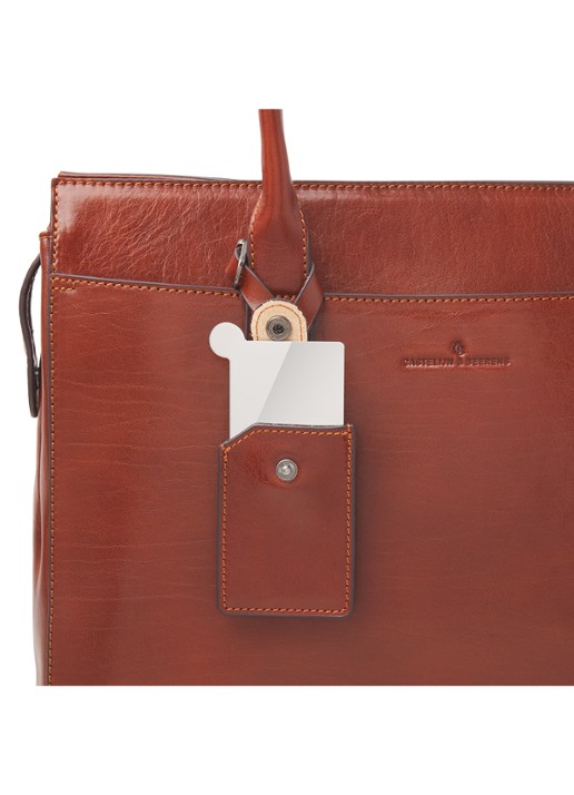 Castelijn & Beerens Ellen schoudertas met 15 inch laptopvak - detail 5 cognac