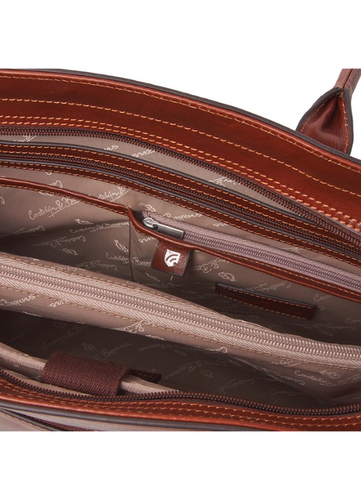 Castelijn & Beerens Ellen schoudertas met 15 inch laptopvak - detail 7 cognac