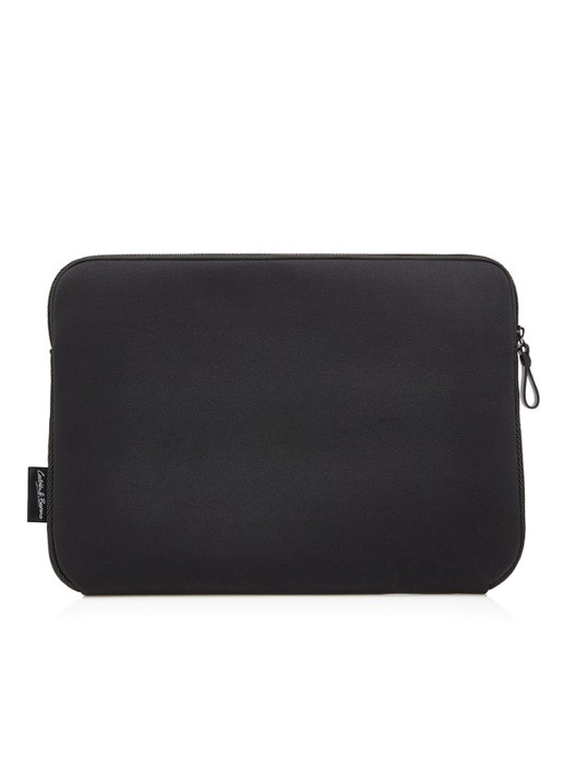Castelijn & Beerens Emma schoudertas van leer met 13,3 inch laptopvak - detail 6 zwart