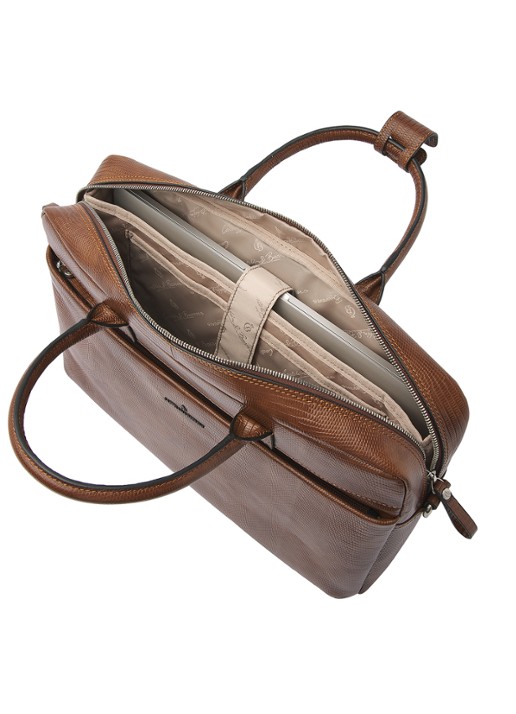 Castelijn & Beerens Ilse laptoptas met 15,6 inch laptopvak - detail 5 cognac
