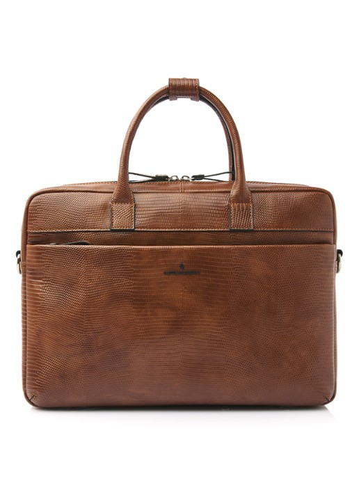 Castelijn & Beerens Ilse laptoptas met 15,6 inch laptopvak - voorkant 7 cognac