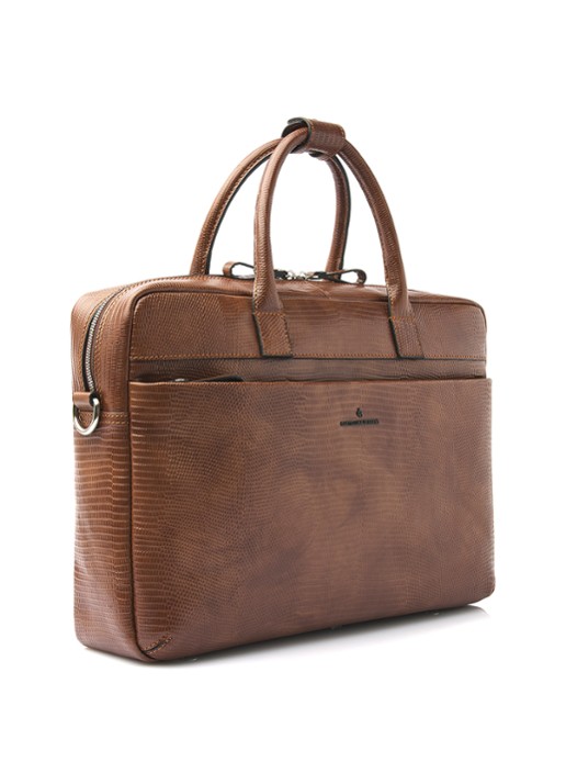 Castelijn & Beerens Ilse laptoptas met 15,6 inch laptopvak - voorkant 8 cognac