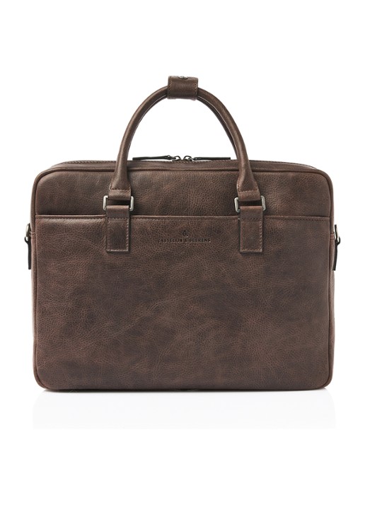 Castelijn & Beerens Laptoptas van leer met 15,6 inch laptopvak
