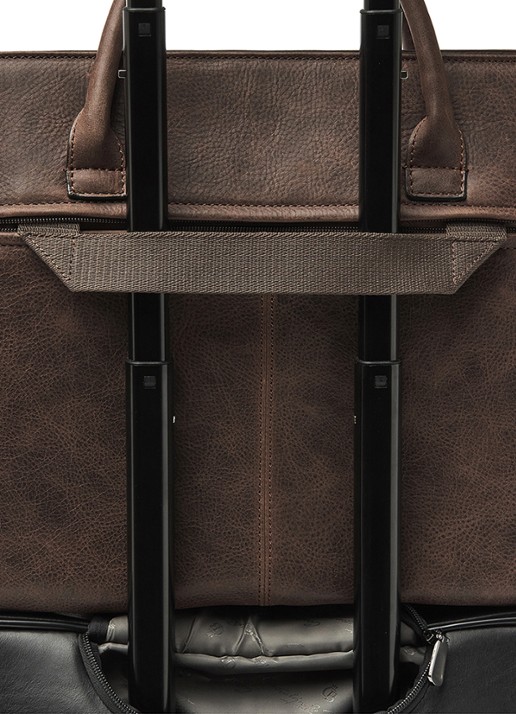 Castelijn & Beerens Laptoptas van leer met 15,6 inch laptopvak - detail 5 bruin