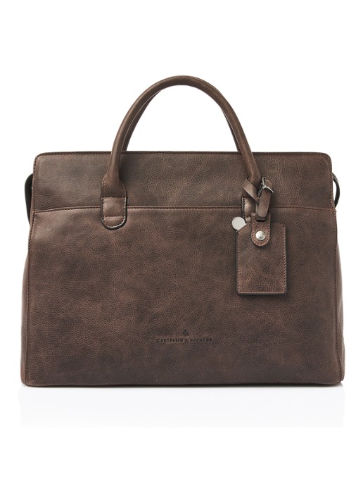 Castelijn & Beerens Laptoptas van leer met 15,6 inch laptopvak