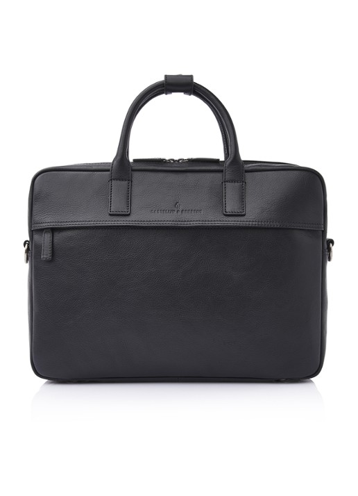 Castelijn & Beerens Laptoptas van leer met 15,6 inch laptopvak