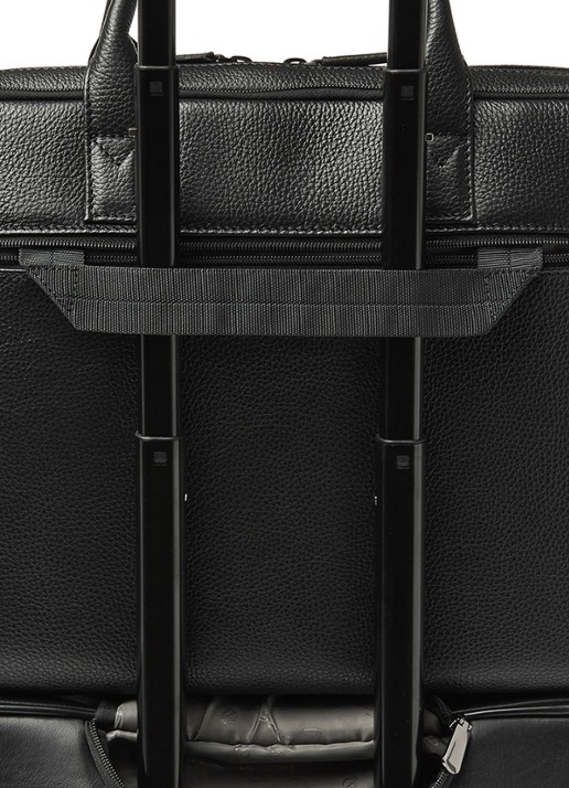 Castelijn & Beerens Moss laptoptas van leer met 17 inch laptopvak - detail 6 zwart