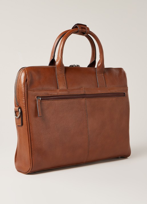 Castelijn & Beerens Nova businesstas met 15.6 inch laptophoes - detail bruin