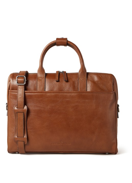 Castelijn & Beerens Nova businesstas met 15.6 inch laptophoes - voorkant 4 bruin