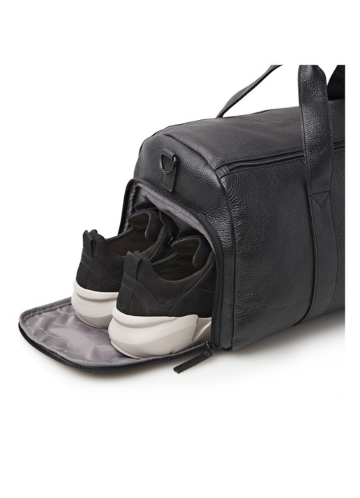 Castelijn & Beerens November weekendtas van leer met RFID-bescherming - detail 5 zwart