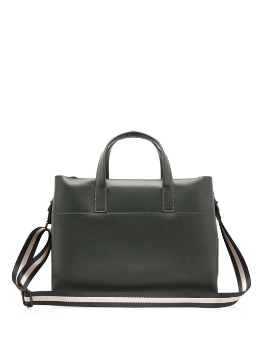 Castelijn & Beerens Sofie businesstas van leer met 15,6 inch laptopvak - detail 3 groen