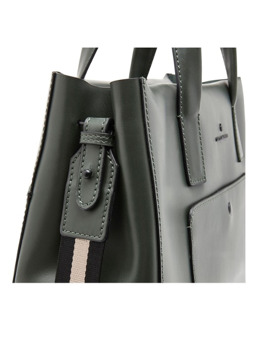 Castelijn & Beerens Sofie businesstas van leer met 15,6 inch laptopvak - detail 4 groen