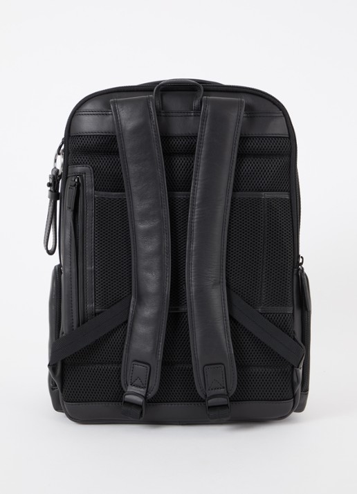 Castelijn & Beerens Uniform Travel rugzak van leer - achterkant 2 zwart