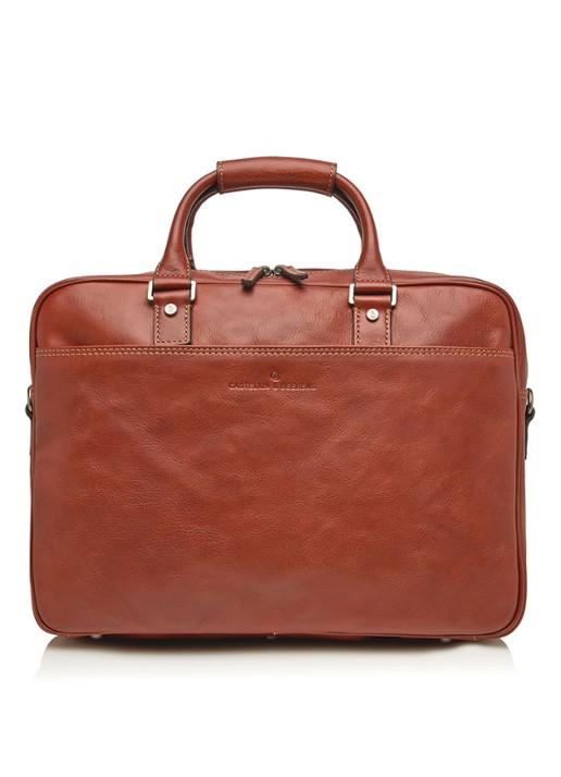Castelijn & Beerens Verona laptoptas van leer met 15 inch laptopvak