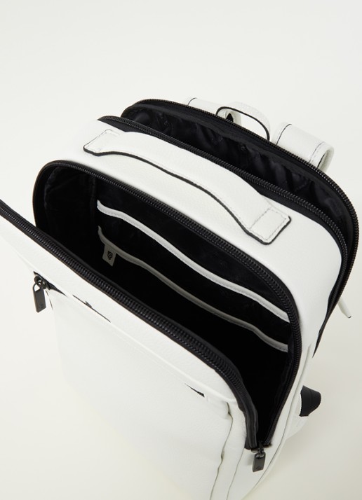 Castelijn & Beerens Victor rugzak van leer met 15,6 inch laptopvak - detail 3 wit