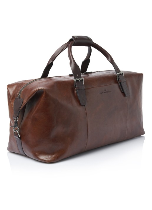 Castelijn & Beerens Weekender tas - detail cognac