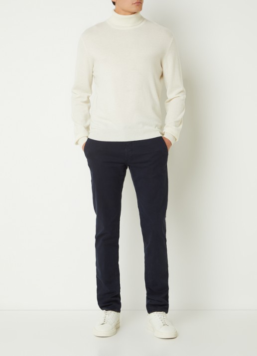 CC Collection Corneliani Fijngebreide coltrui in kasjmierblend - voorkant 2 creme