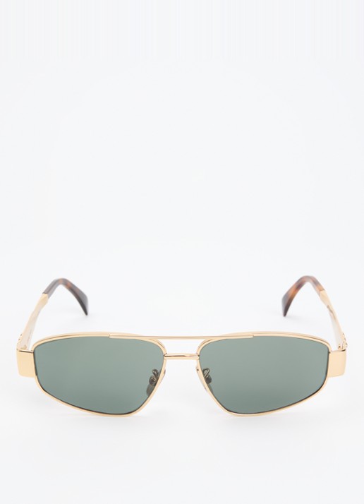 Celine Triomphe retro zonnebril CL000457  - detail 2 goud