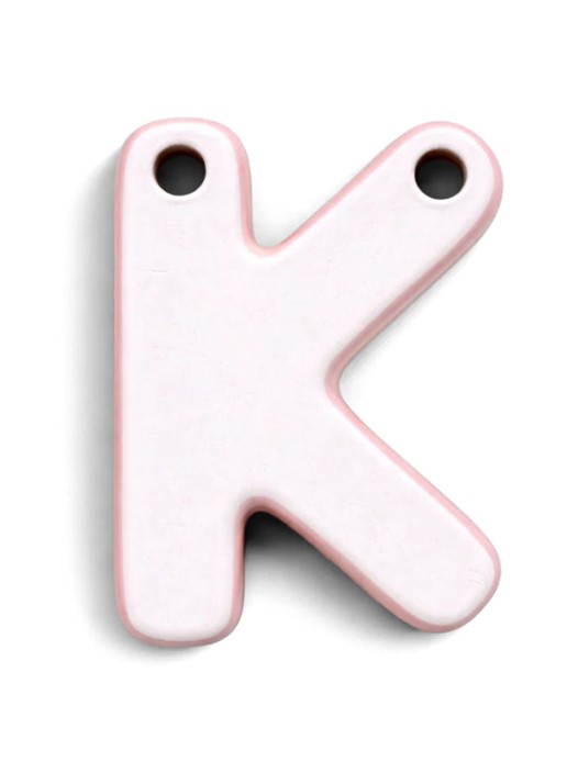 Ceramics by Romy Letter K hanger 10 cm - voorkant 2 paars