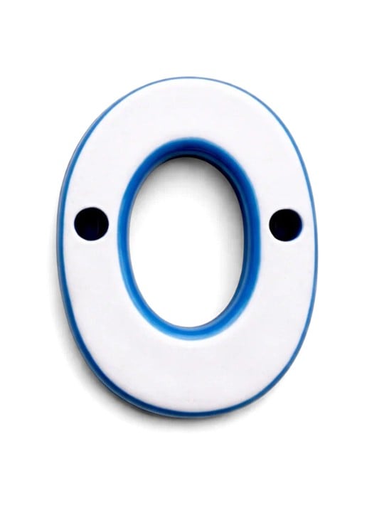 Ceramics by Romy Letter O hanger 10 cm - voorkant 2 lichtroze