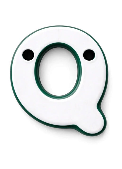Ceramics by Romy Letter Q hanger 10 cm - voorkant 2 grijs