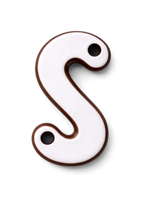 Ceramics by Romy Letter S hanger 10 cm - voorkant 3 paars