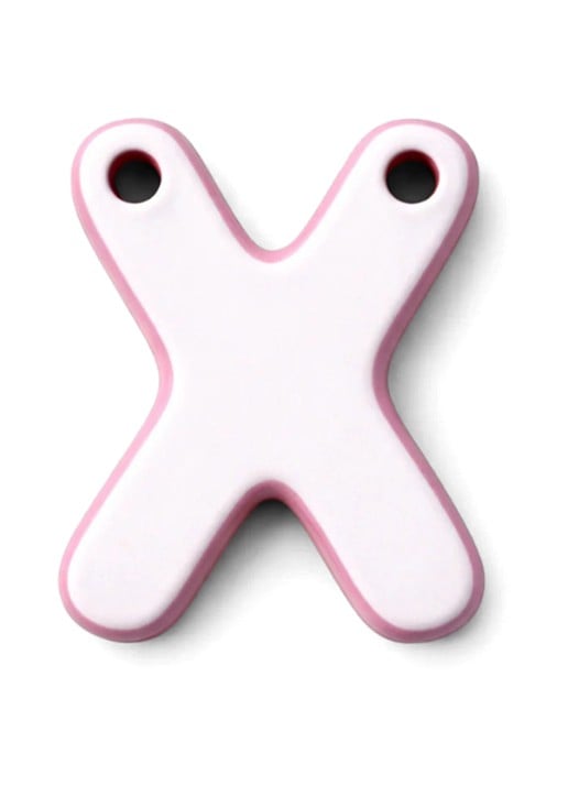 Ceramics by Romy Letter X hanger 10 cm - voorkant 2 roze