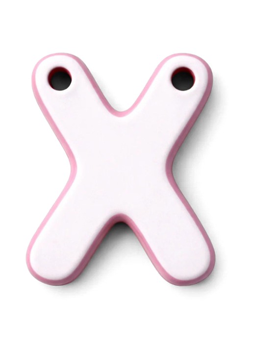 Ceramics by Romy Letter X hanger 10 cm - voorkant 2 lila