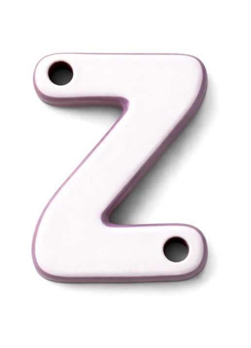 Ceramics by Romy Letter Z hanger 10 cm - voorkant 2 zalmroze