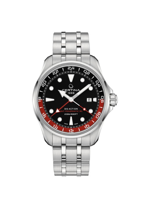 Certina DS Action GMT Horloge C0324291105100 - voorkant 2 zilver