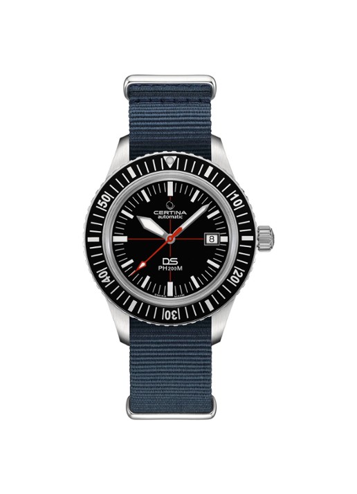 Certina DS PH200M Horloge met extra NATO-band C0364071105000 - detail zilver