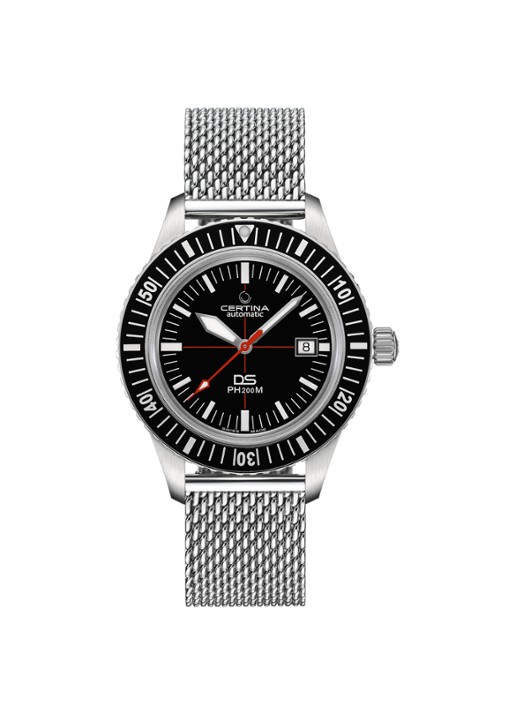 Certina DS PH200M Horloge met extra NATO-band C0364071105000 - voorkant 3 zilver