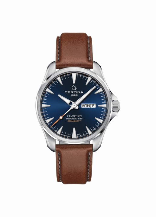 Certina Horloge DS Action Day-Date C0324301604100 - voorkant bruin