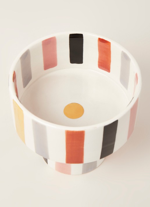 Chabi Chic Ourika schaal op voet 11,5 cm - detail multicolor
