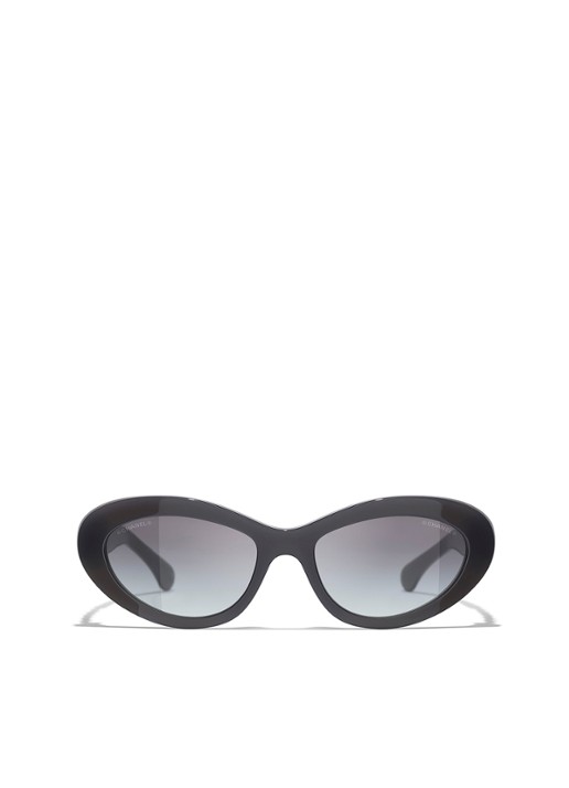 CHANEL CAT EYE ZONNEBRIL - detail 2 zwart