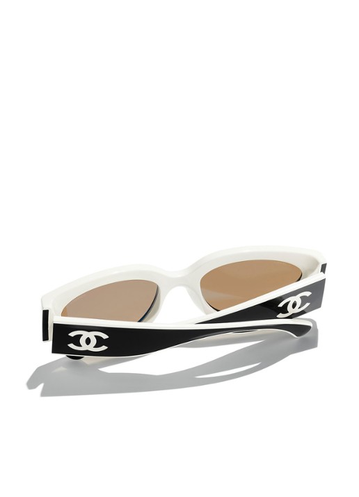 CHANEL CAT EYE ZONNEBRIL - detail 4 zwart