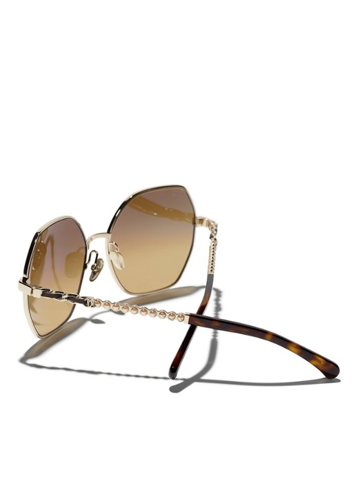 CHANEL Chanel *CH4281QH  GLD SHN BRN - detail 4 goud