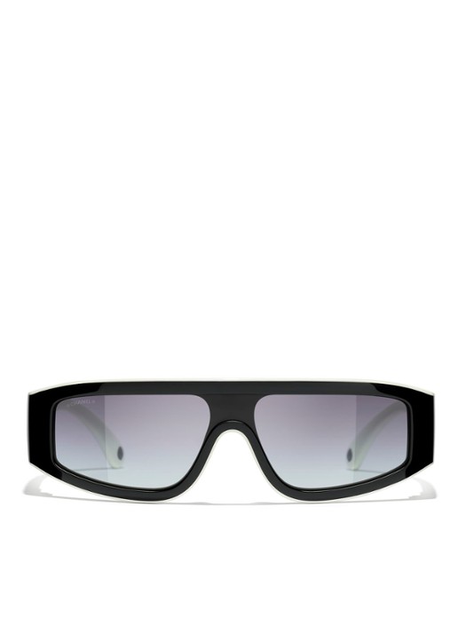 CHANEL MASKERENDE ZONNEBRIL - voorkant 4 zwart