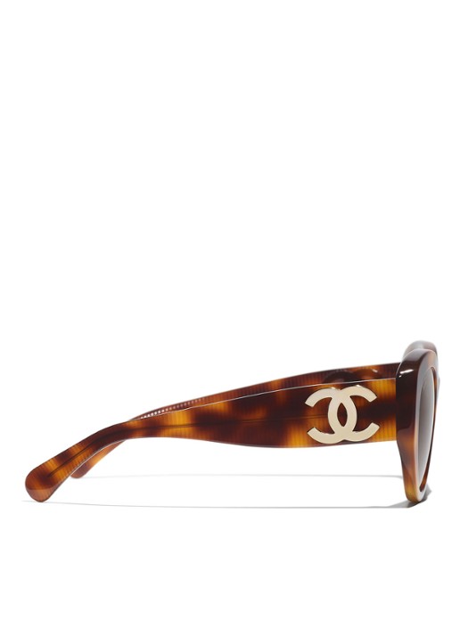 CHANEL OVALE ZONNEBRIL - detail 3 bruin