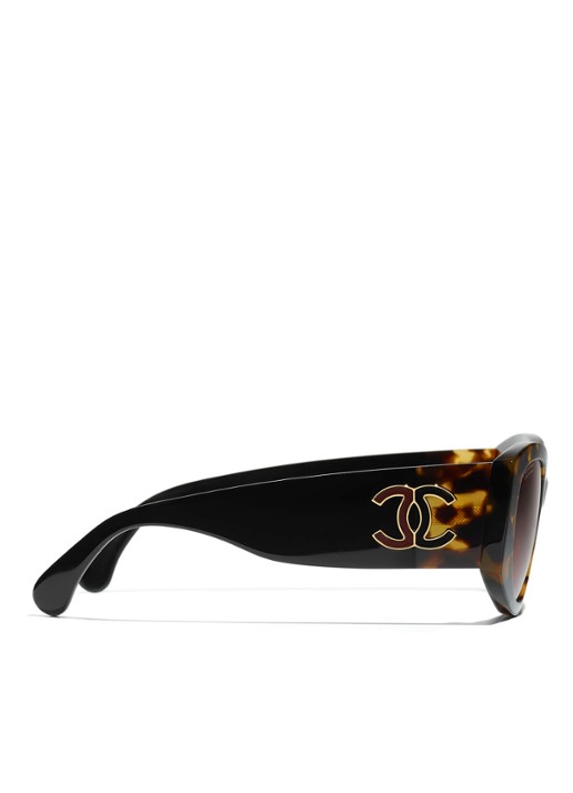 CHANEL OVALE ZONNEBRIL - detail 3 bruin